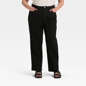 NWOT High-Rise Straight Jeans - Black Wash